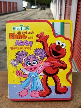 Sesame Street Lift And Look Elmo And Abby Want To Play Foam Book 2007 Used